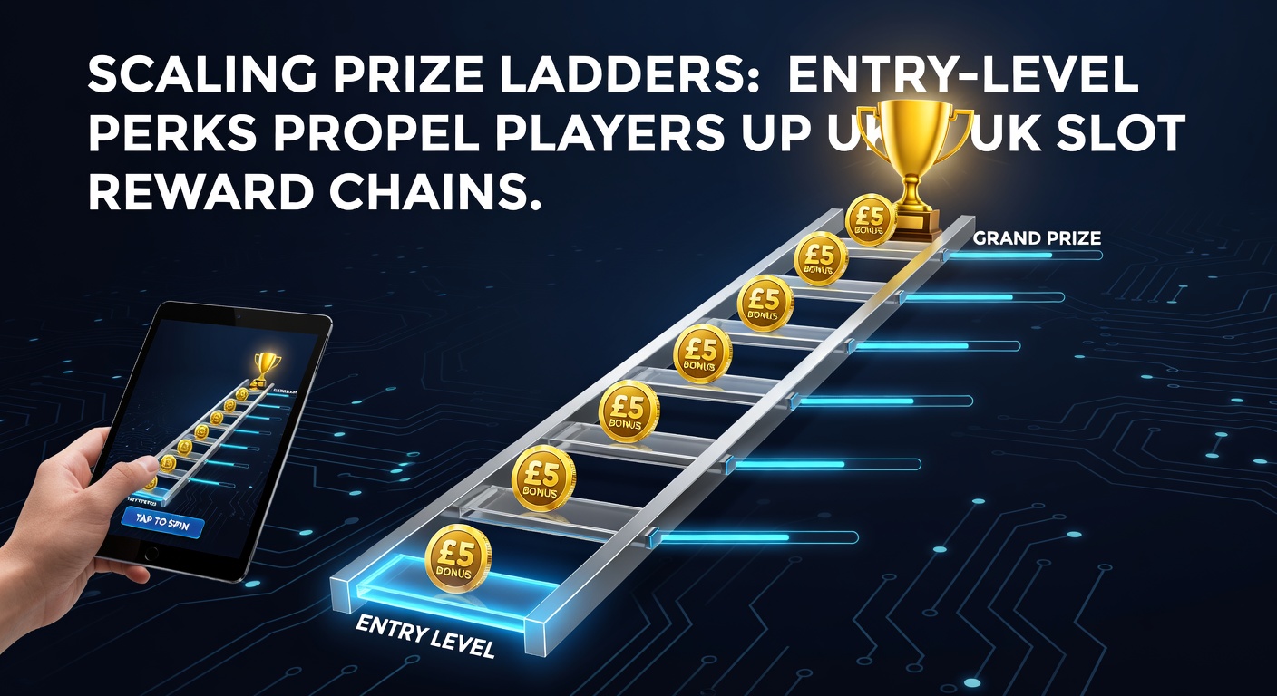 Close-up of a mobile slot screen displaying tier progression bars, entry bonus notifications, and climbing reward multipliers in a UK casino app
