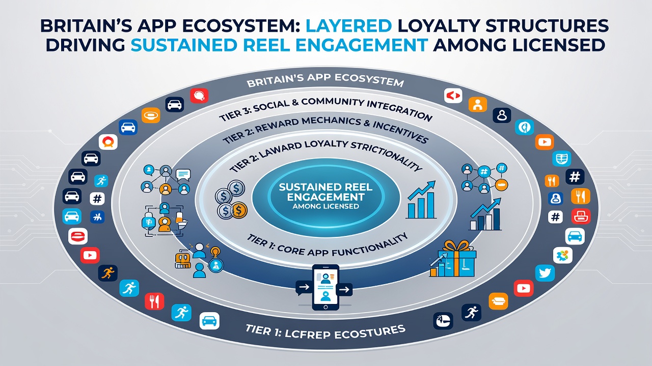 Analytics dashboard displaying user progression through loyalty layers and sustained reel play statistics