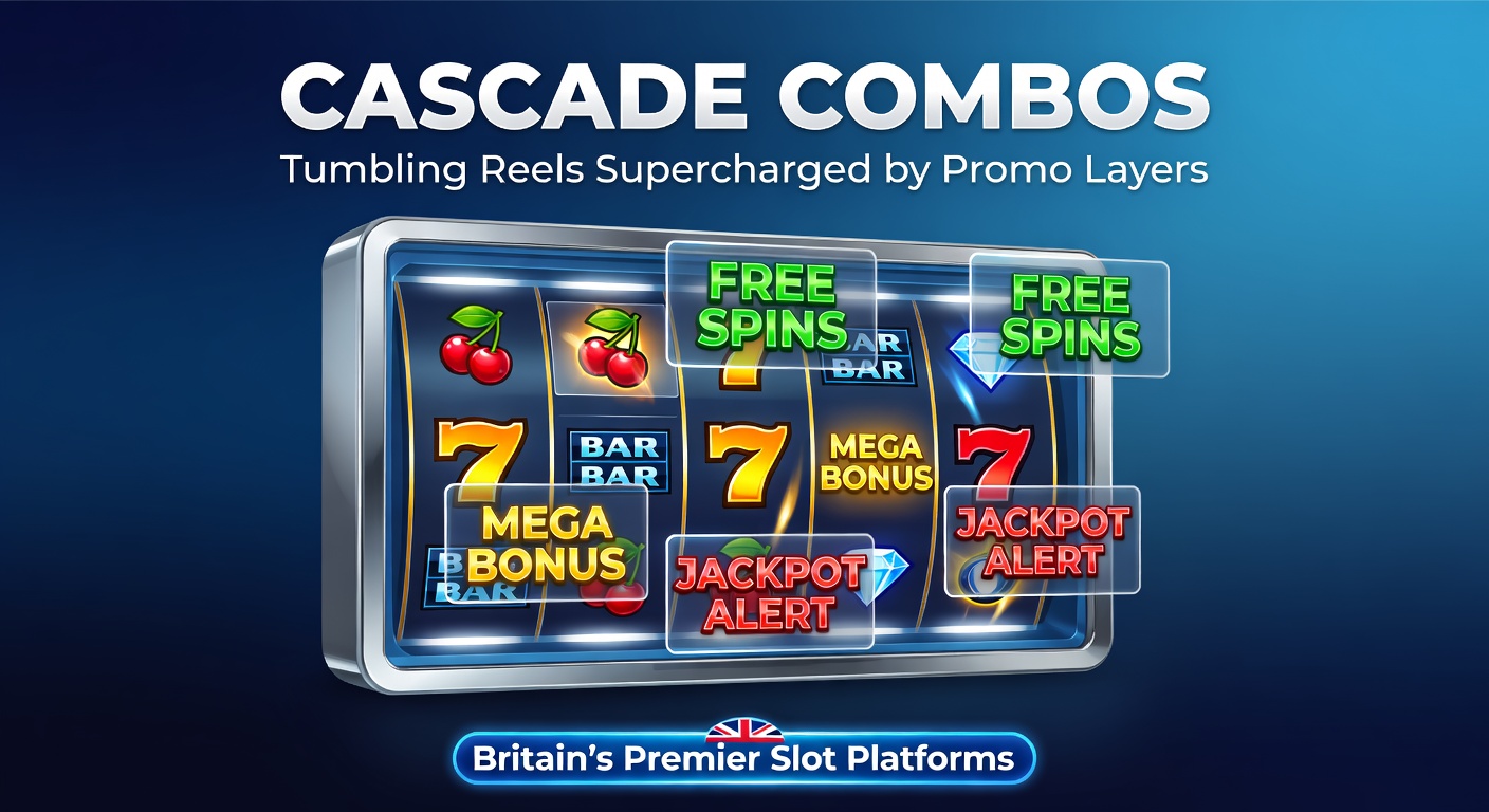 Vibrant tumbling reels cascade with winning symbols exploding and new ones dropping into place on a popular UK slot game interface
