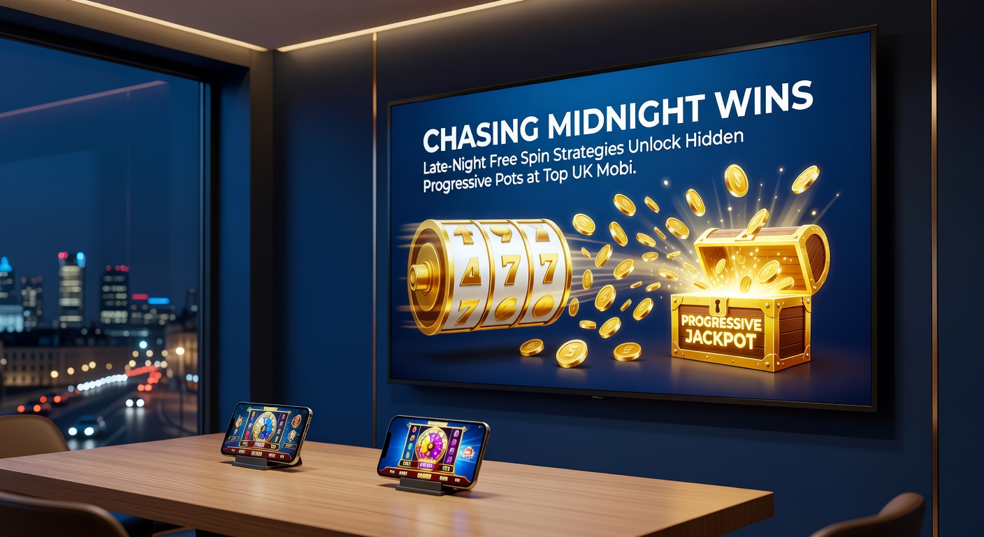 Graph illustrating late-night jackpot wins peaking at midnight on UK mobile platforms, with free spin drops highlighted