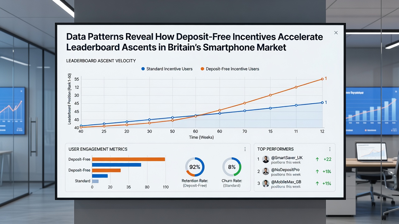 Smartphone screen displaying progressive slot leaderboard with highlighted ascent paths linked to deposit-free incentives