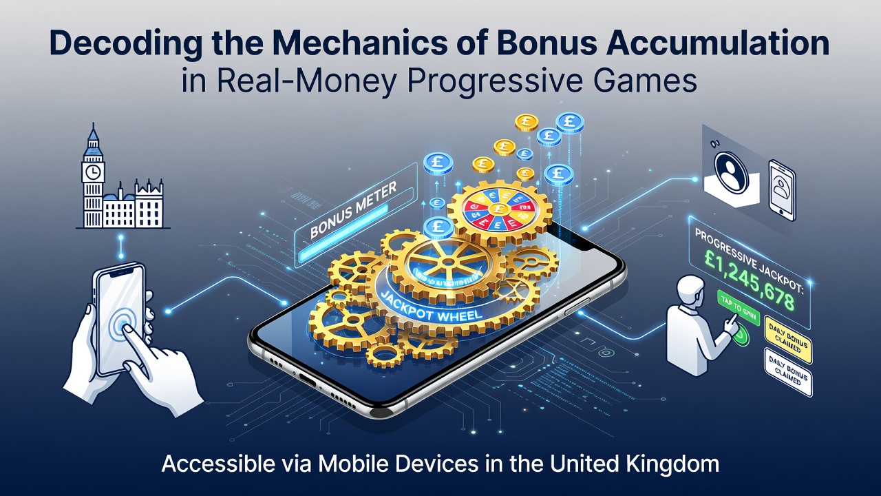 Mobile screen showing progressive jackpot meter with bonus indicators