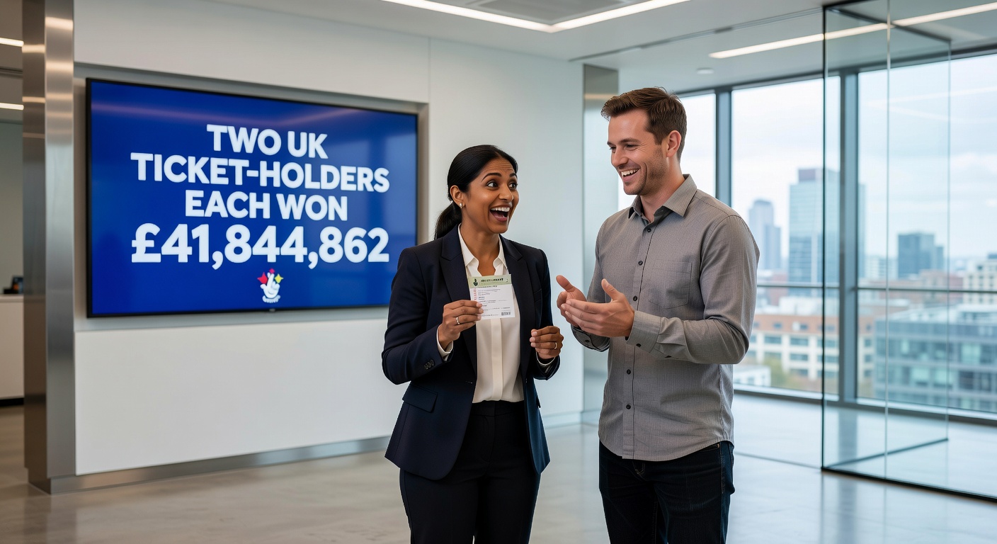 UK lottery players reviewing EuroMillions tickets after the draw