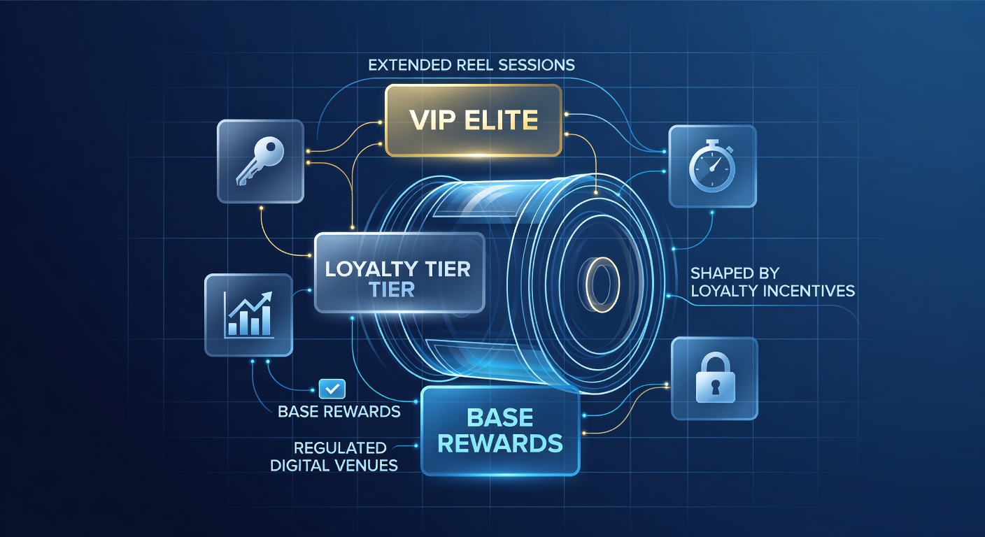 Player interface showing loyalty dashboard and extended reel session statistics