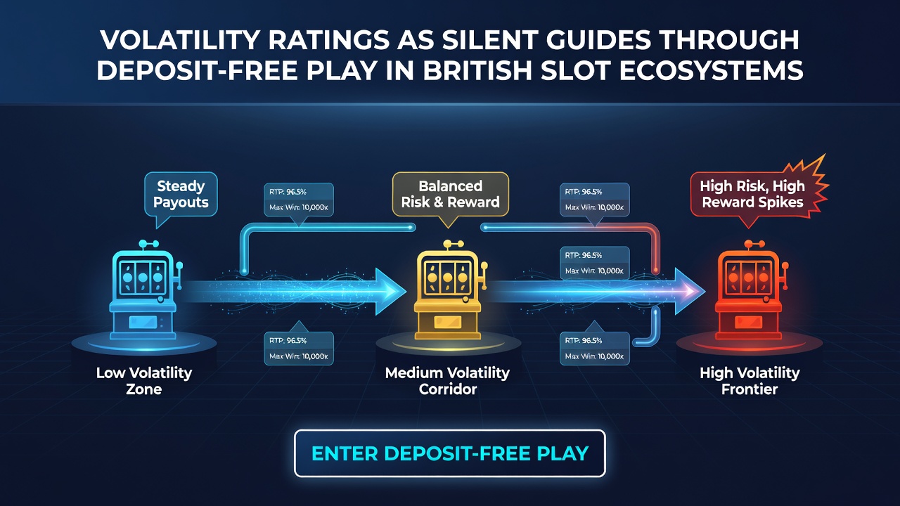 Mobile slot interface displaying volatility indicators during a no-deposit free spin session